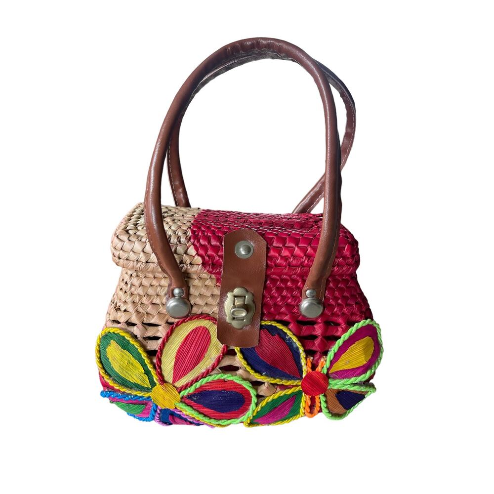 Colorful Basket Purse Handmade in Mexico